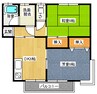 ミレニアム桒田 2DKの間取り