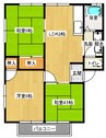 コーポ赤木B 3DKの間取り