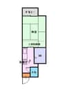 大福マンションII 1Kの間取り