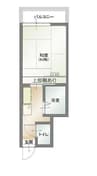大福マンションII 1Kの間取り