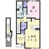 高西町４丁目アパート 1LDKの間取り