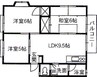 ハイグレードタウン多治米 C 3DKの間取り
