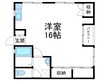 ピエタ 1Rの間取り
