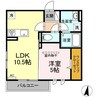 D-room霞町 1LDKの間取り