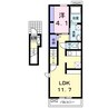 ルミエールⅢ 1LDKの間取り