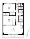鷹取プレイス 2LDKの間取り