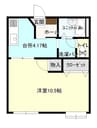 メゾン光南 1Kの間取り