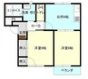 コンフォート久松台 2DKの間取り