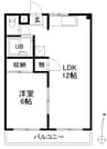 チェリーハウスふじ 1LDKの間取り
