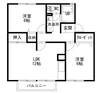 セジュール富士　Ｂ棟 2LDKの間取り