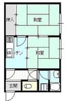 北美台ハイツ 2Kの間取り