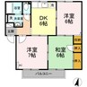 プレジールムラカミ 3DKの間取り