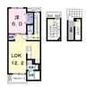 メゾン　アンソレイユ 1LDKの間取り