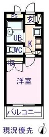 RX寺町 1Kの間取り