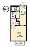 サンシャイン引野 1Kの間取り