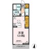 Ｄ-ｒｅｓｉｄｅｎｃｅ西町 1Rの間取り