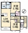 サムグラーノ 2LDKの間取り