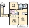 グランドメゾン仲 壱番館 2LDKの間取り