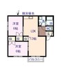 メゾンエクセル 2LDKの間取り