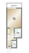 大福マンションII 1Kの間取り
