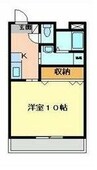 ル・オーブ 1Kの間取り