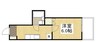 サンヒルズ広島屋 1Kの間取り