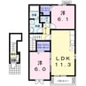 アルデーアＡ 2LDKの間取り