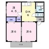 シティハイツたかはし 3DKの間取り