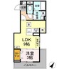 D-residence多治米東N 1LDKの間取り