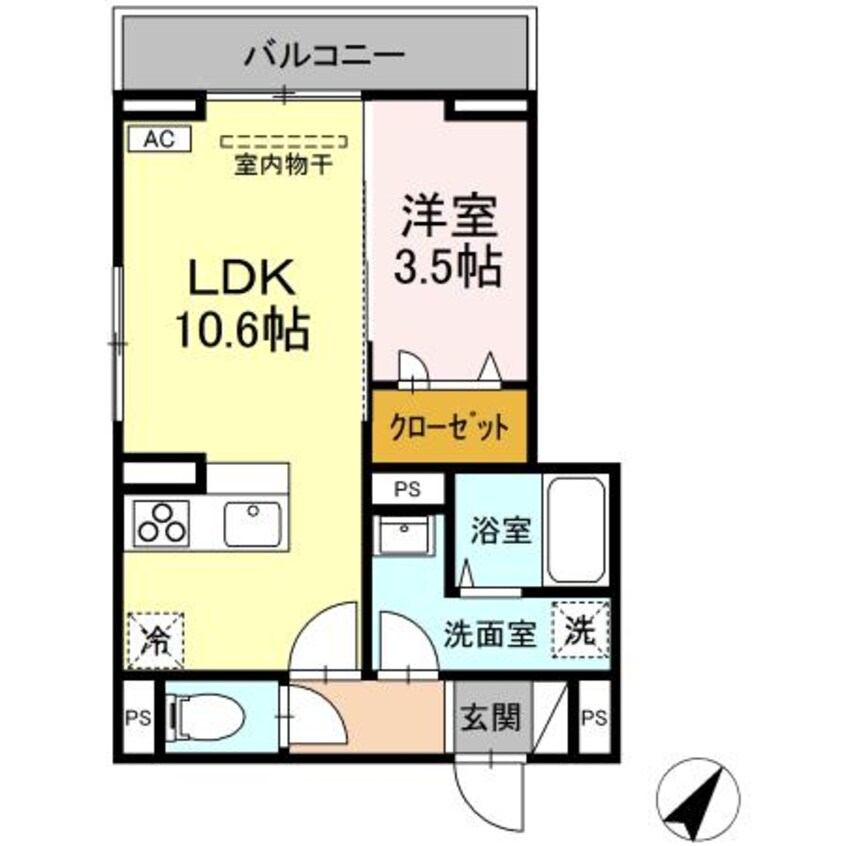 間取図 D-residence多治米東N