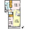 D-roomCⅧ 2LDKの間取り