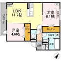 D-residence多治米東Sの間取図