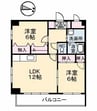 五豊マンション 2LDKの間取り