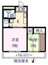 ダイヤコート新浜Ⅱ 2Kの間取り