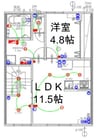 テラストリア 1LDK+Sの間取り
