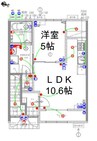 テラストリア 1LDK+Sの間取り