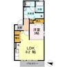 エクセル東尾道 B 1LDKの間取り