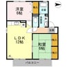 ハイカムール高須 2LDKの間取り