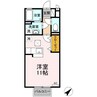 グリーンハウス栗原 1Rの間取り