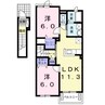 メープルハウス　Ｂ 2LDKの間取り