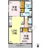 D-room大門 2LDKの間取り
