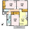 ロイヤルパレス引野　B棟 3DKの間取り