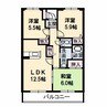 ガーデンシティ大町 3LDKの間取り