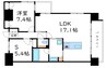 アルファステイツ福山駅前Ⅱ 1LDK+Sの間取り