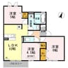 ボヌール千田 A棟 3LDKの間取り