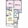 アルス・リガーレ 2LDKの間取り