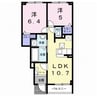 アルス・リガーレ 2LDKの間取り