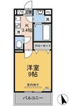 アプリシティ 1Kの間取り