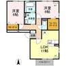 マノワール・プルミエ 2LDKの間取り