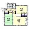 アネックスハヤカワ 2LDKの間取り